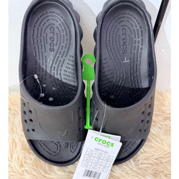 CROCS Shoes - Crocs Echo Slide Dark Gray Chunky Foam Sandals Unisex NWT